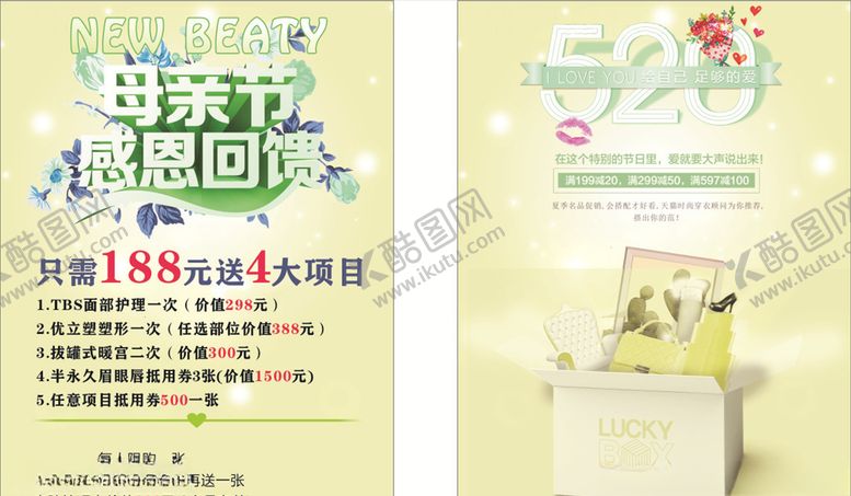 编号：66906110130457211074【酷图网】源文件下载-母亲节感恩回馈传单绿色