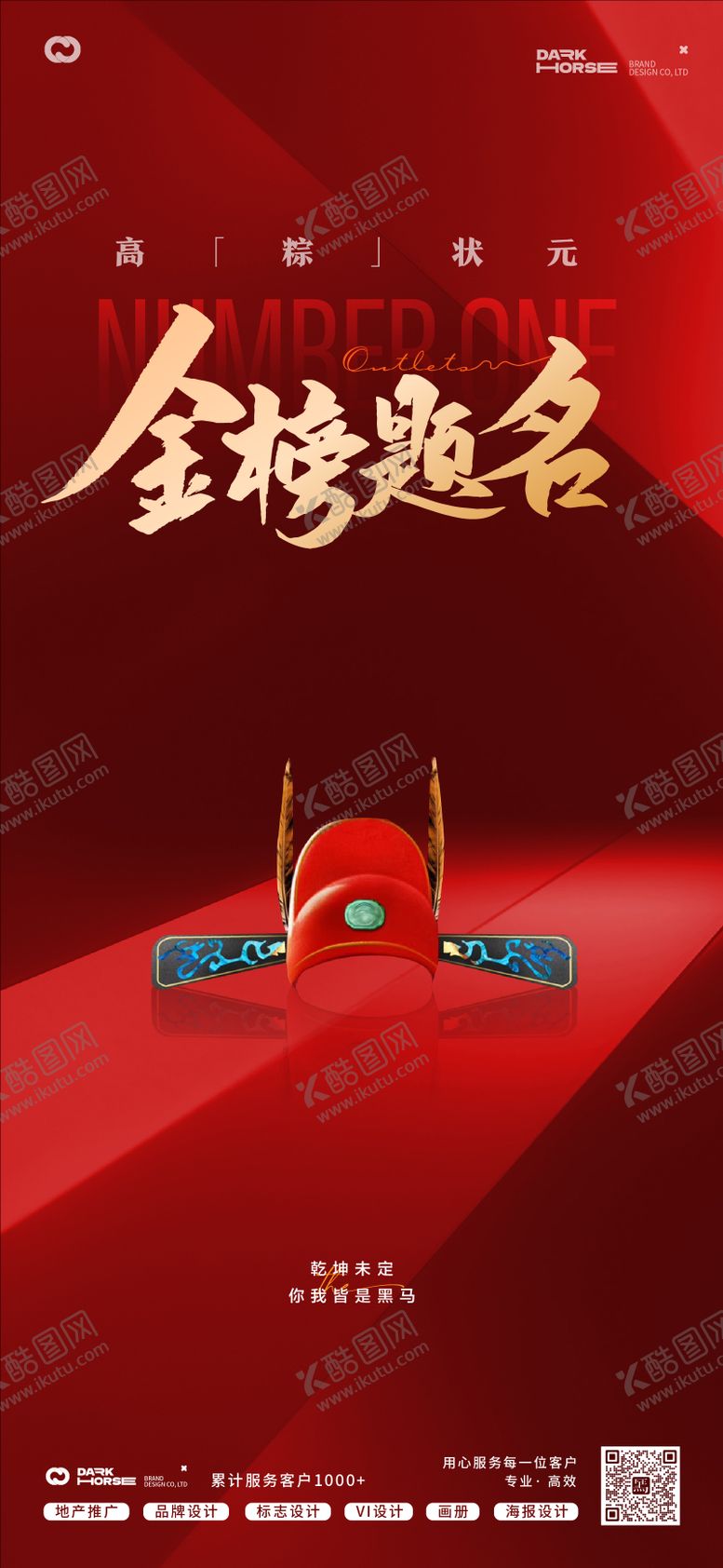 编号：50700412010326365806【酷图网】源文件下载-高考状元帽地产海报