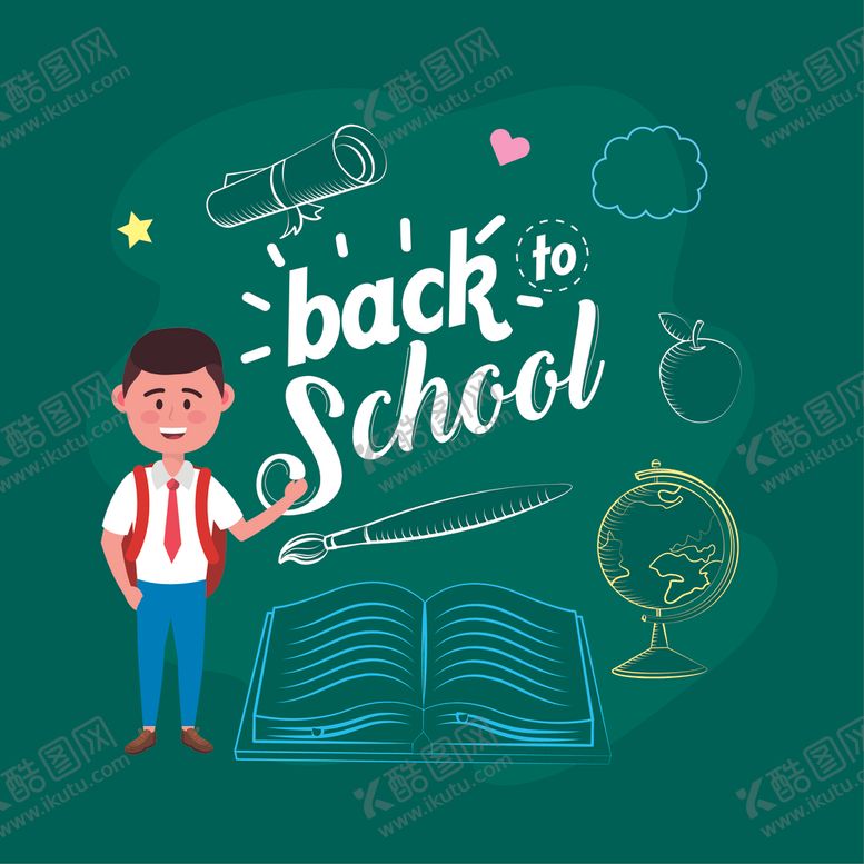 编号：22225909171021558033【酷图网】源文件下载-学生日常生活主题插画