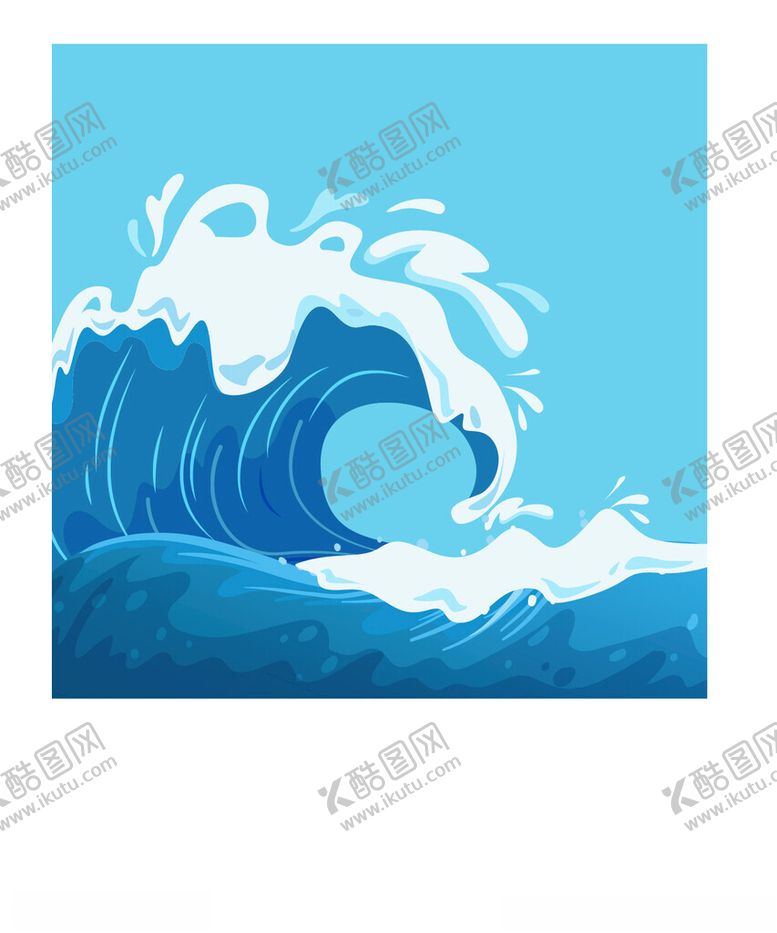 编号：45048601201410321989【酷图网】源文件下载-蓝色海浪背景矢量