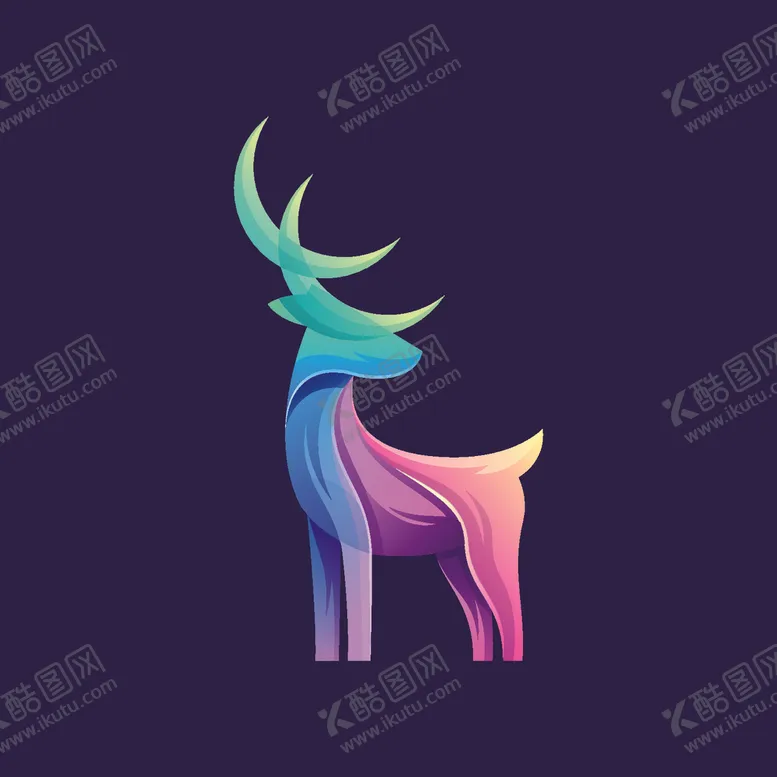 编号：47475606271842198852【酷图网】源文件下载-鹿头标志