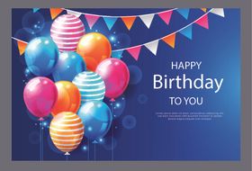 生日背景生日派对生日气球