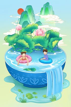 夏至海报背面素材