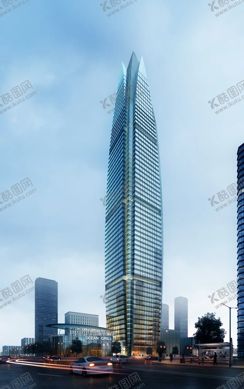 编号：76053906290625109600【酷图网】源文件下载-城市高楼大厦景观效果