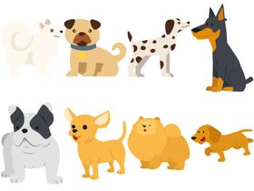 卡通狗宠物小犬类可爱