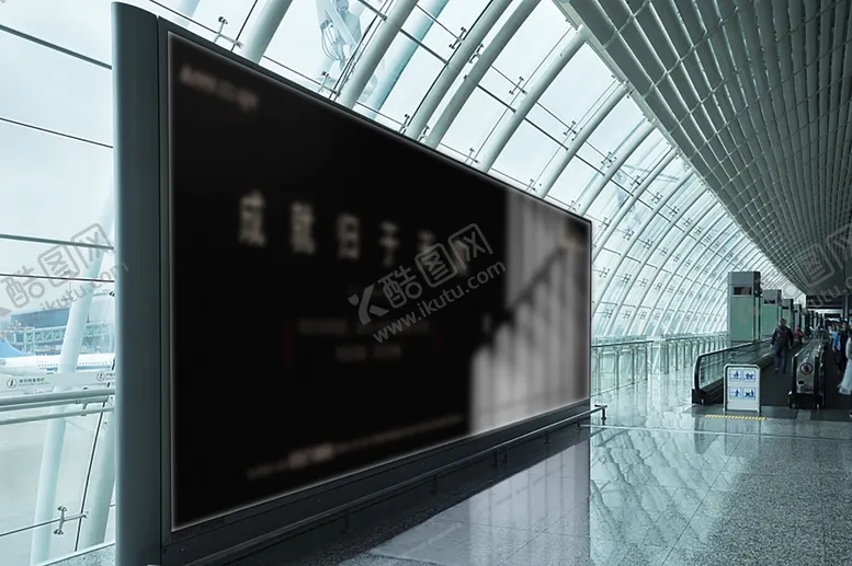 编号：12045505010431089893【酷图网】源文件下载-机场灯箱样机
