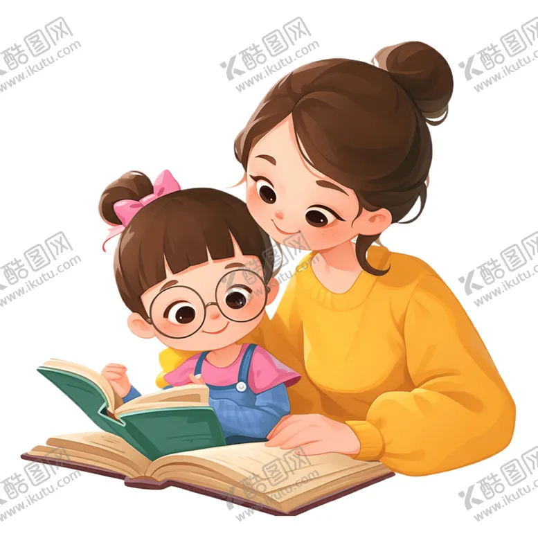 编号：19626702240756503601【酷图网】源文件下载-亲子看书免扣