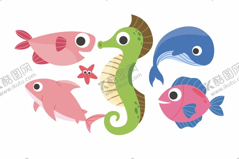 编号：04978609132023166453【酷图网】源文件下载-海洋生物 鱼类海底动物