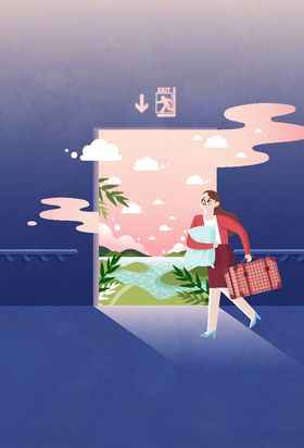 全能父母卡通儿童插画