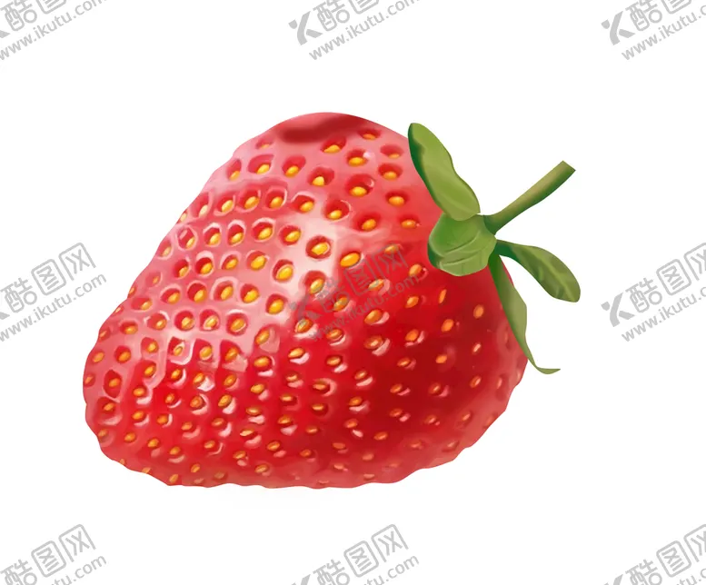 编号：05379410081043198657【酷图网】源文件下载-手绘卡通水彩水果草莓 