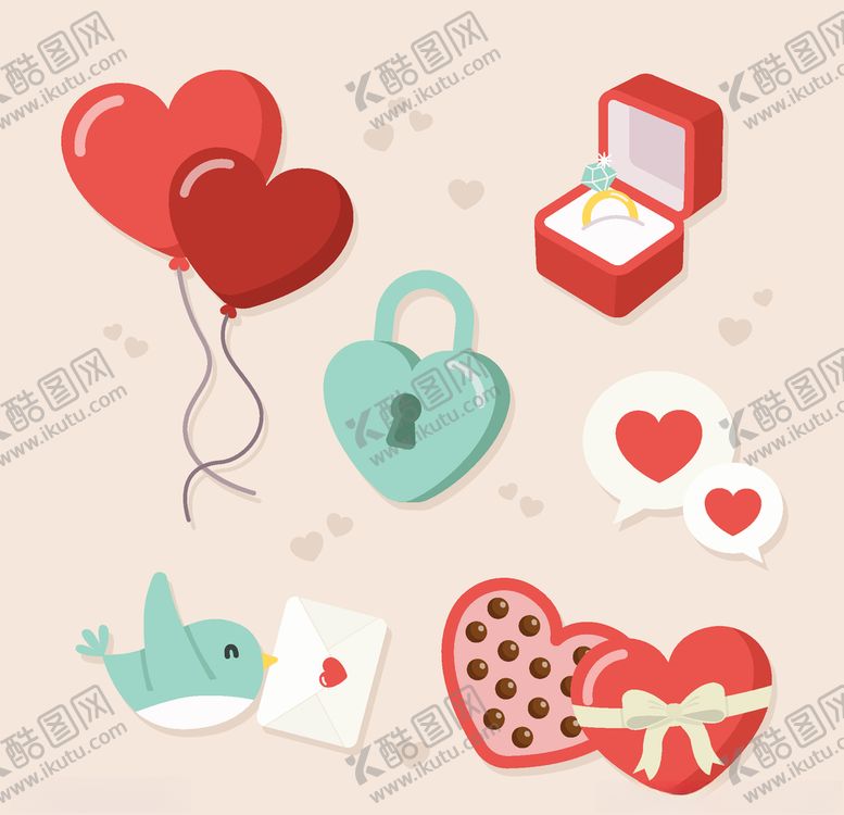 编号：67056006142322455571【酷图网】源文件下载-浪漫情人节元素