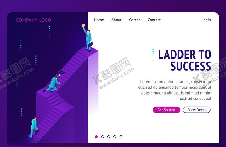 编号：80407010310415206458【酷图网】源文件下载-成功的阶梯