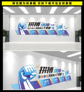 企业文化墙口号画形象
