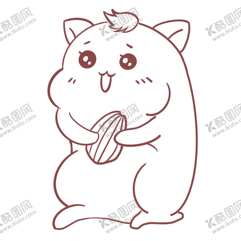 编号：38716209172202585391【酷图网】源文件下载-卡通小老鼠吃瓜子