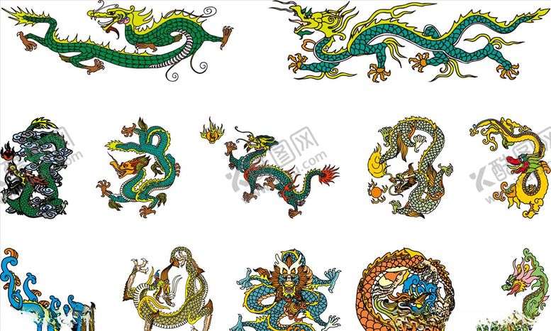 编号：99540709171809445100【酷图网】源文件下载-中国传统文化龙纹