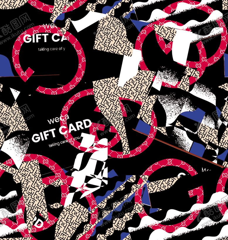 编号：89204810081519247273【酷图网】源文件下载-链条豹纹设计大牌图案