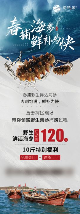 海参钜惠活动展架