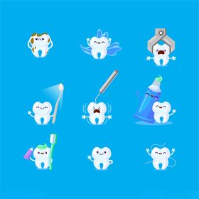 牙齿卡通形象
