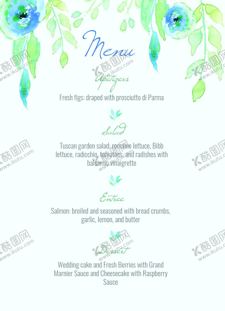 编号：48773409170925055891【酷图网】源文件下载-小清新水彩邀请函设计