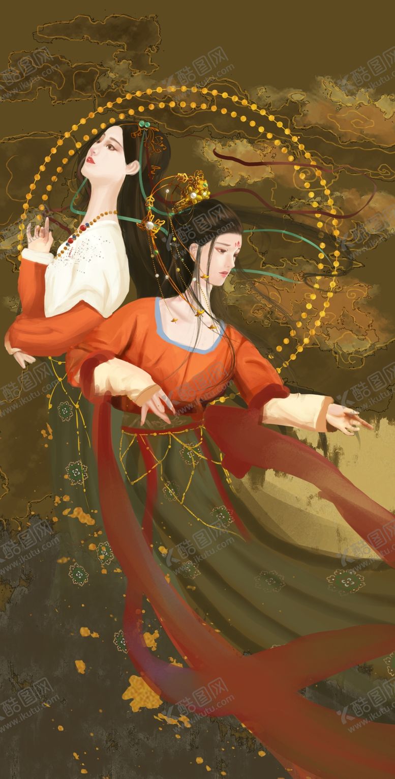 编号：45003702160506408257【酷图网】源文件下载-古装红衣女