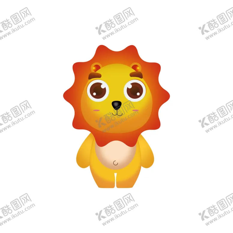 编号：90234302221037344480【酷图网】源文件下载-卡通狮子插画