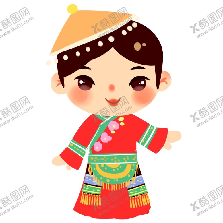 编号：44223601270425403519【酷图网】源文件下载-毛南族人物画