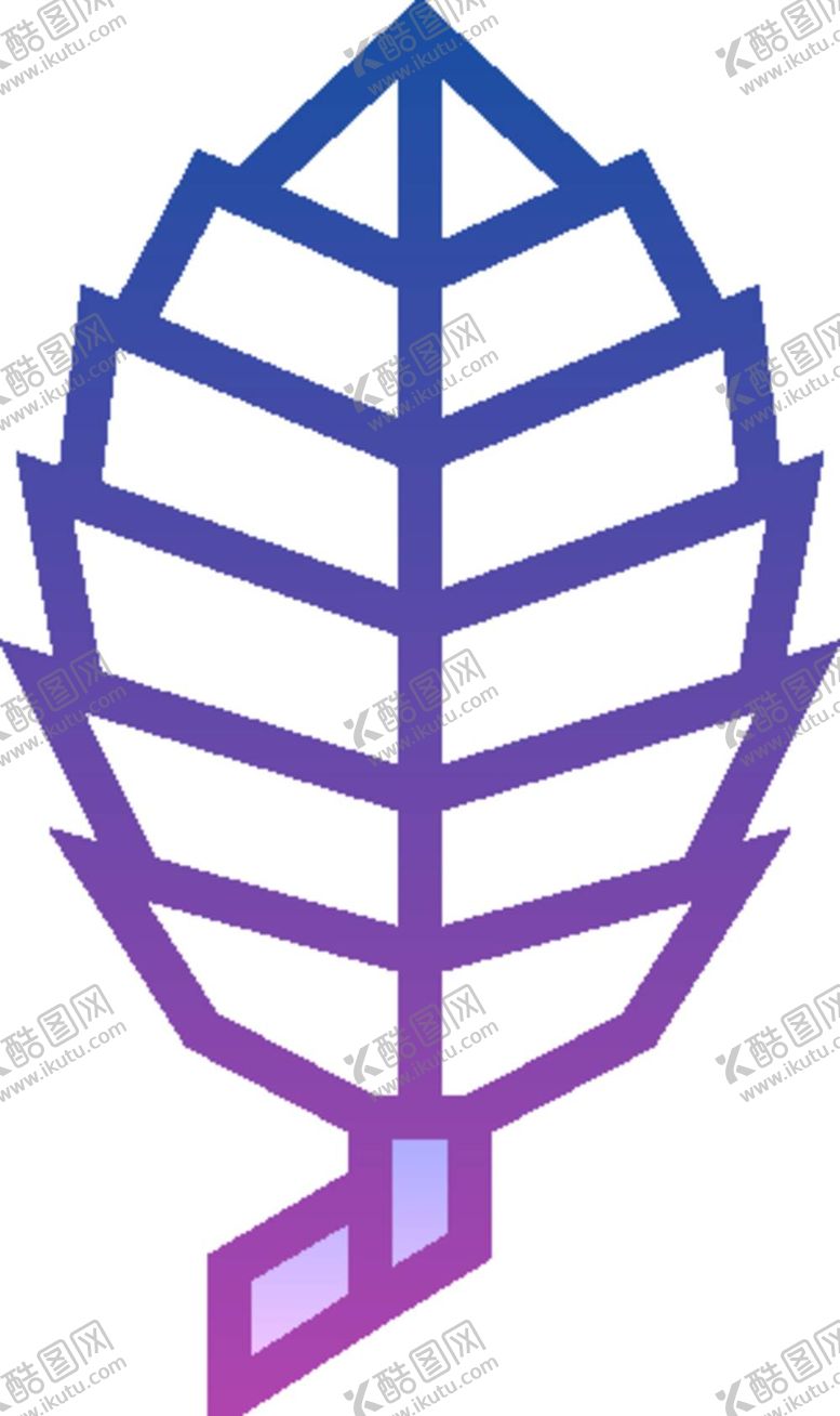 编号：56995011250324041426【酷图网】源文件下载-渐变色彩折纸叶子