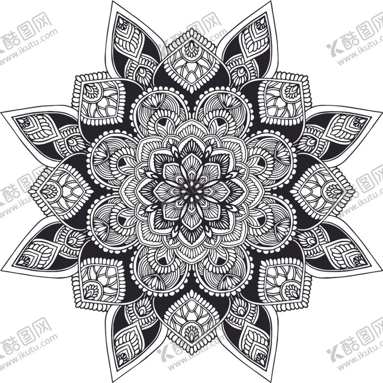 编号：56808910050239512869【酷图网】源文件下载-曼陀罗花纹