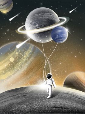 梦幻治愈插画