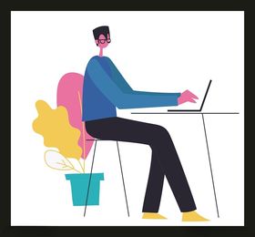 手绘男人男孩卡通动画卡通动画