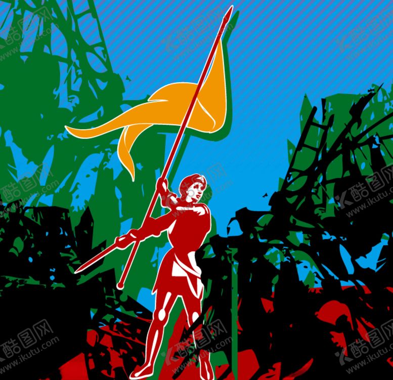 编号：95294307012105262894【酷图网】源文件下载-举旗