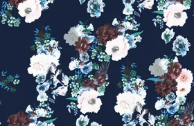手绘花玫瑰小碎乱数码印