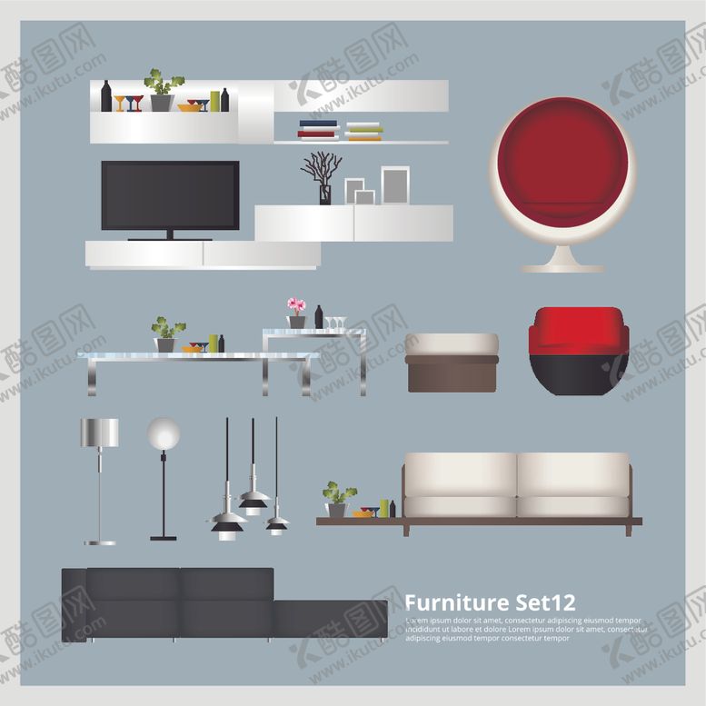 编号：77829410302231028762【酷图网】源文件下载-家具摆设