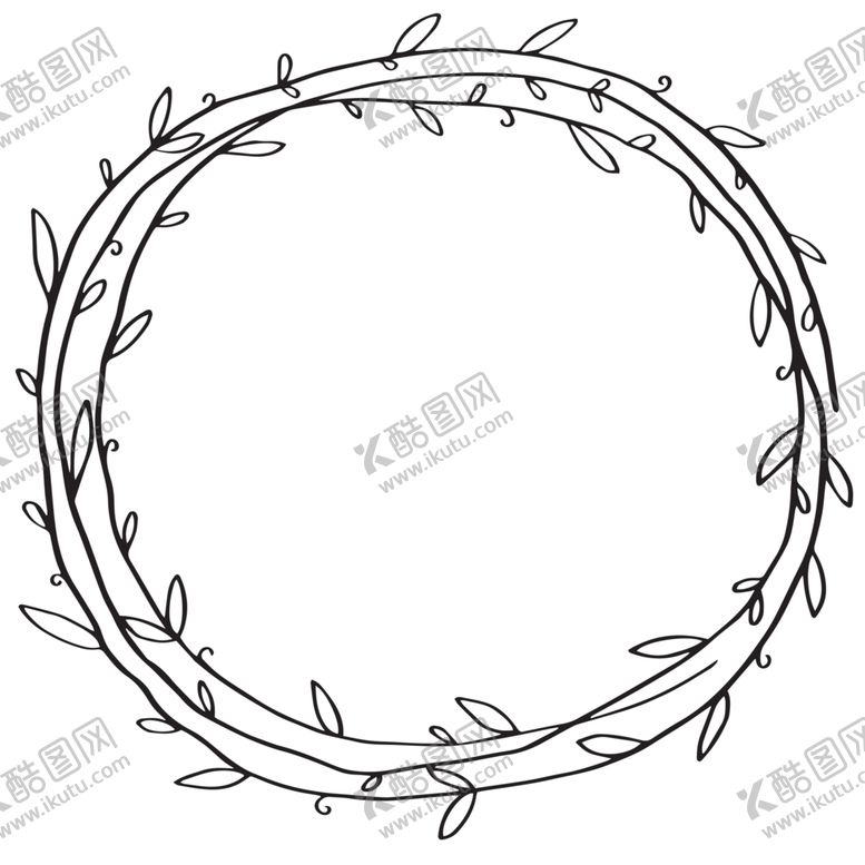 编号：18065509230022443258【酷图网】源文件下载-花纹花圈纹理