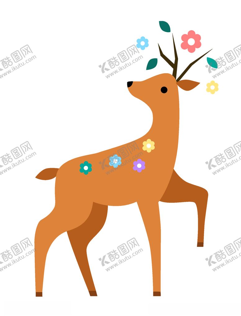 编号：17740309102100446932【酷图网】源文件下载-矢量鹿卡通小鹿