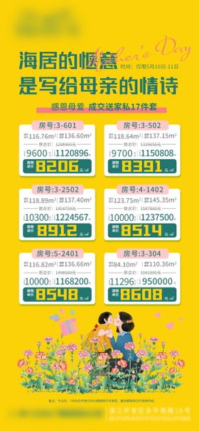 母亲节特价海报
