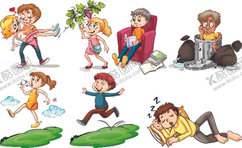 编号：79854011011209126368【酷图网】源文件下载-卡通生活人物