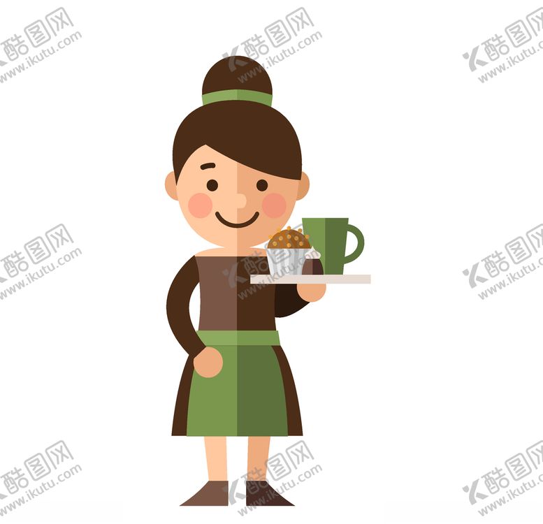 编号：87319307030846215935【酷图网】源文件下载-卡通服务员