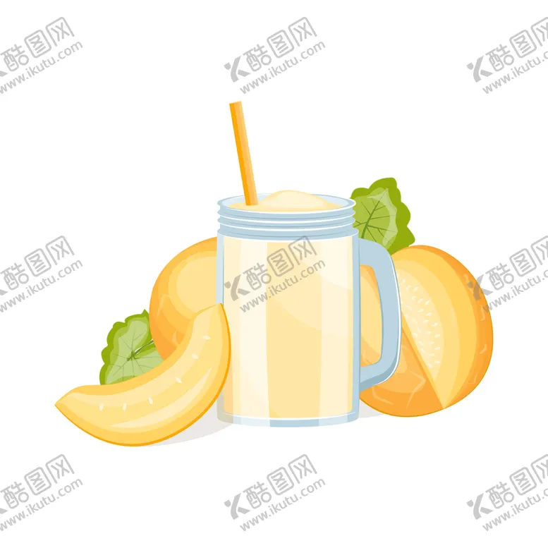 编号：07418309140603248169【酷图网】源文件下载-卡通哈密瓜免扣香瓜