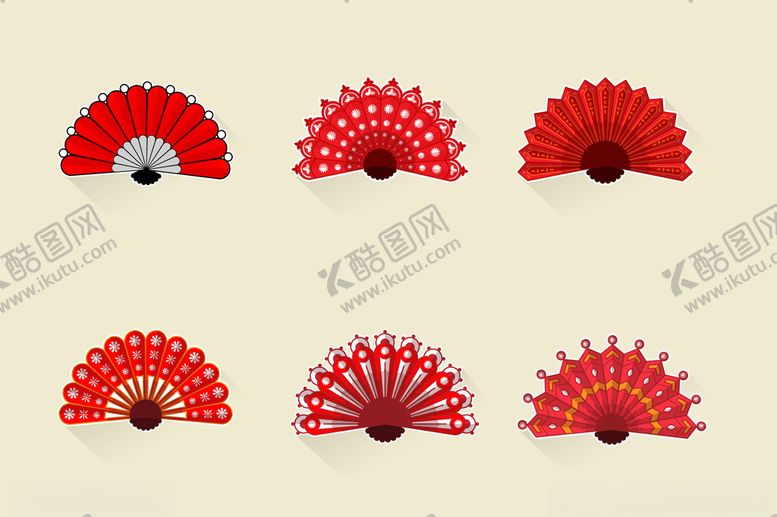 卡通扇子笔刷超可爱造型
