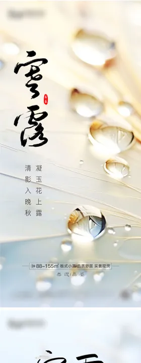 地产白露节气海报