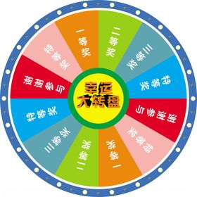 简单彩色游戏转盘矢量图