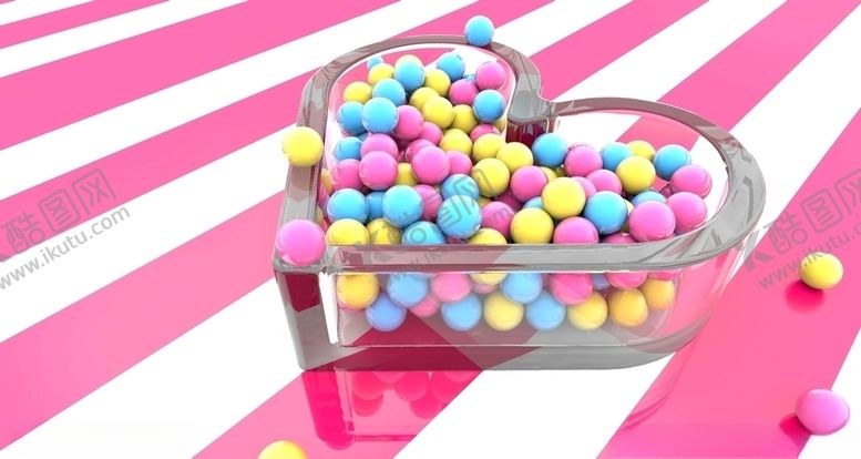 编号：18078110071143219542【酷图网】源文件下载-爱心气球橡皮球弹力球