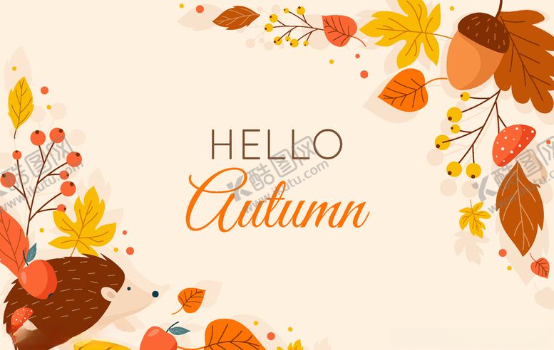 编号：81536909292300117374【酷图网】源文件下载-秋天绘画树叶素材