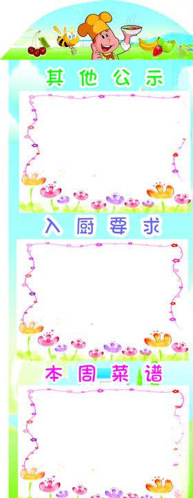 厨房公示栏