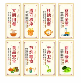 食堂文化明用餐新鲜绿色杜绝浪费