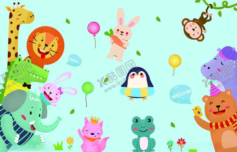 编号：33438811210102187437【酷图网】源文件下载-卡通动物