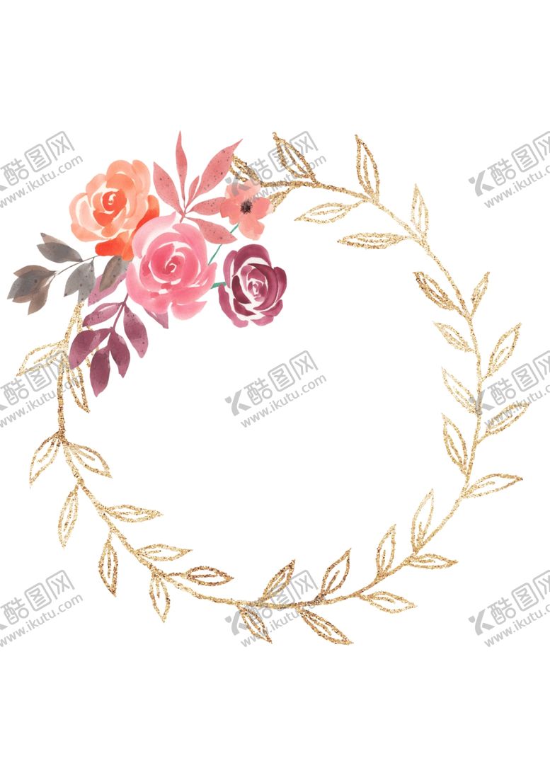 编号：46416407130554141443【酷图网】源文件下载-花环边框