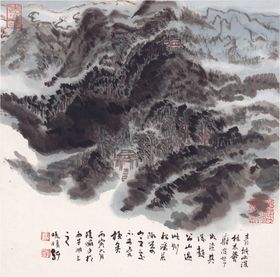 水墨山水国画风景