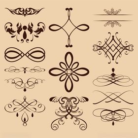 复古装饰花纹图案集合